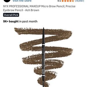 3 NYX Micro Brow Pencil - Ash Brown